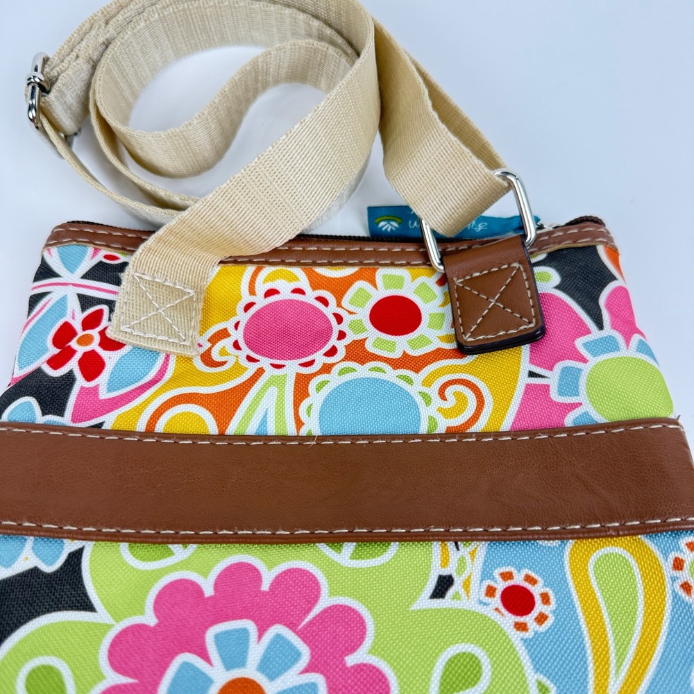 Lily Bloom Floral Print Crossbody Bag Multi Color Small Shoulder Bag/ Purse - Picture 5 of 12